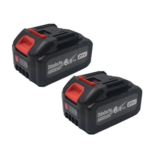 Elektrisk Værktøjsbatteri, Lithium-ion, 6000mAh Kapacitet,2PCS