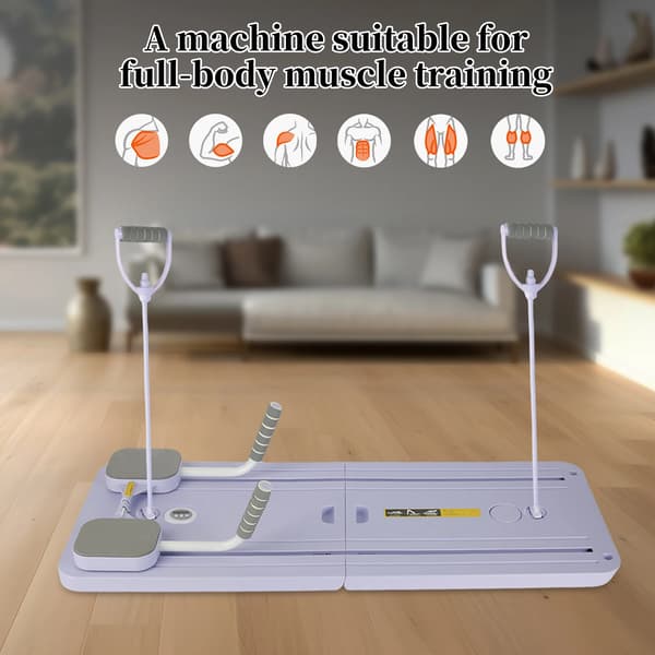 Fitness Board, Foldbart Design, Automatisk Tilbagevenden,lilla
