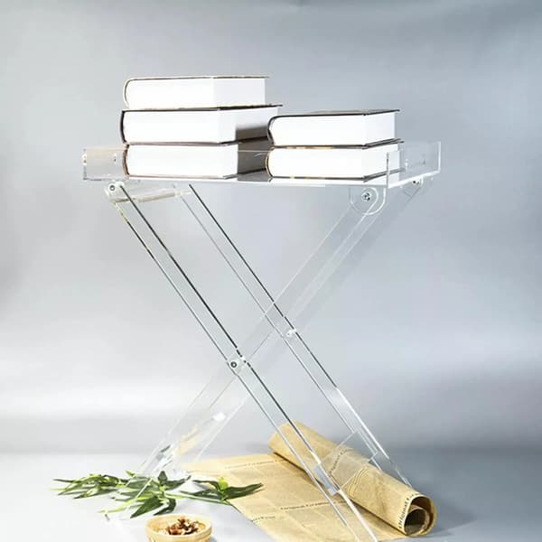 Akryl Sidobord, Fällbar Design, Mångsidig Användning,Transparent
