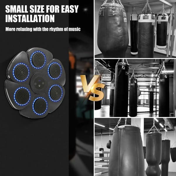Smart Slagningsmaskin, Bluetooth-anslutning, Dynamiska Ljus Effekter,Med handskar