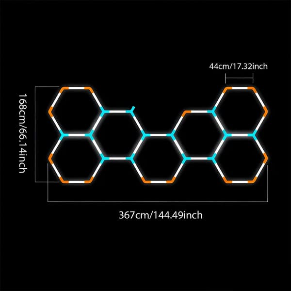 Hexagonal LED Honningkage Loftlys, Alsidig Installation, Klar Belysning,HC-6627-440