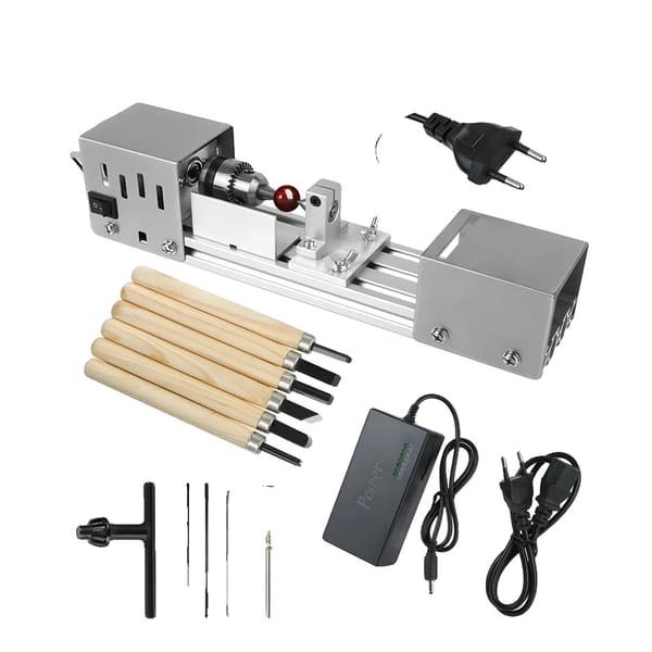 Mini trædrejebænk, variabel hastighed, kompakt design,220V