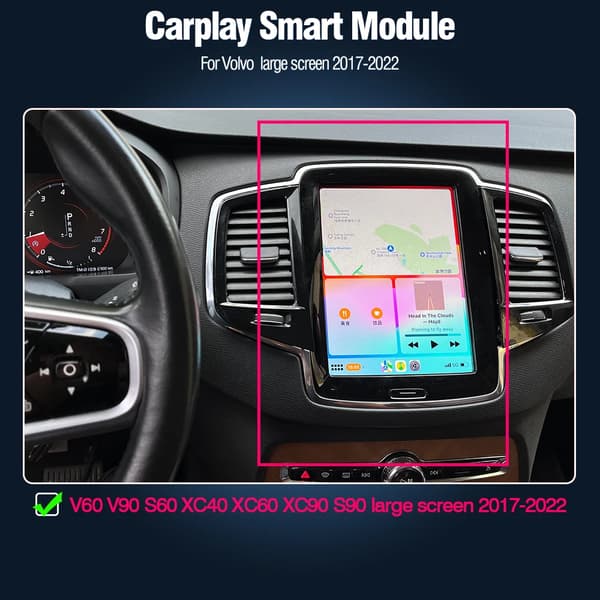 Multimedia-moduuli, langaton CarPlay, Android Auto -tuki,Volvolle 17-22