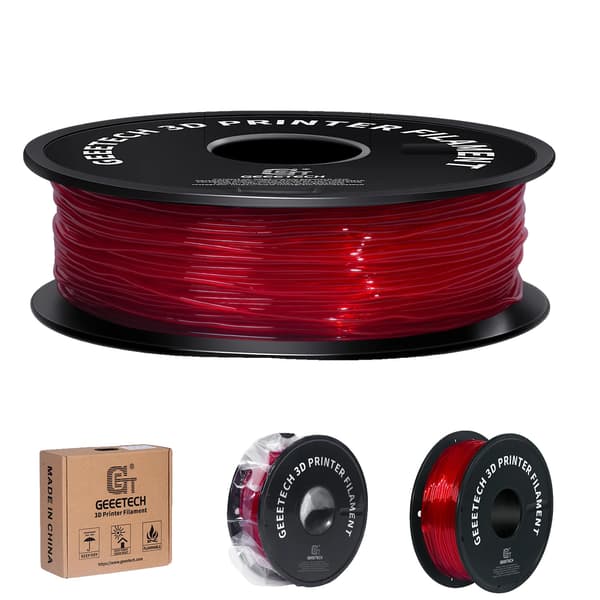 3D-printer filament, fleksibelt TPU-materiale, 1 kg spole,Rød