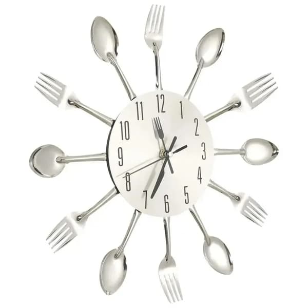 Vægur, Aluminium Materiale, Unik Design,Argent