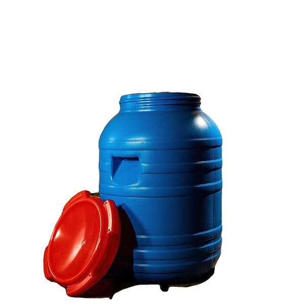 Plastfat, 30 Liters Kapacitet, Ergonomisk Design,Blå