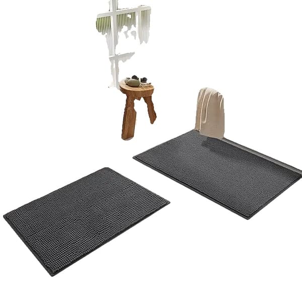Badmåtte, Super Blød, Hurtigtørrende,60x120-a, Mørkegrå