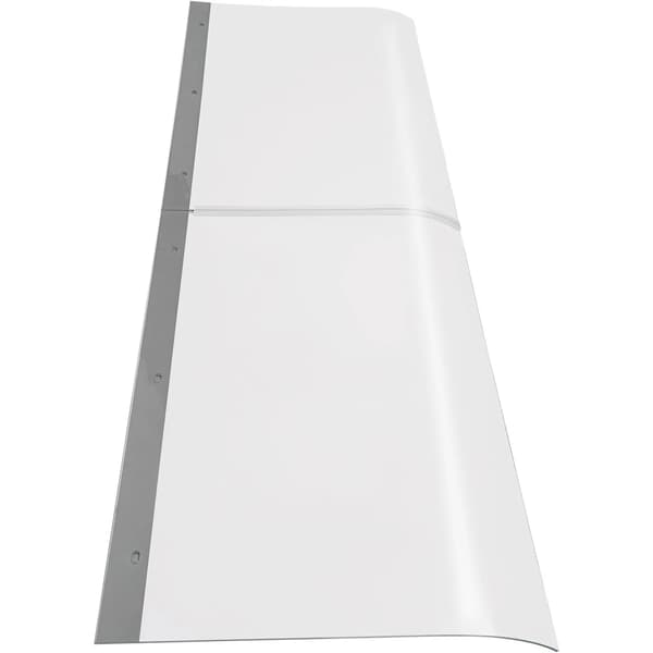 Dørkanopy, Klar PET-materiale, Dimensioner 63 x 19,7 tommer, Rektangulær form, Moderne stil, Runde kanter