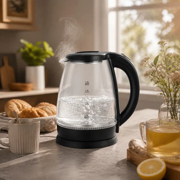 Elkedel, 1,8L kapacitet, automatisk slukning,Sort 1.8L