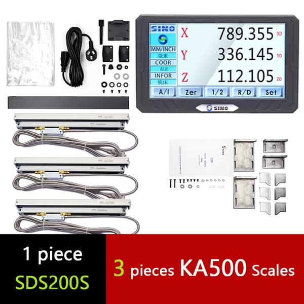 Digital avläsning, pekskärm, hög precision,DRO-3PCS KA500