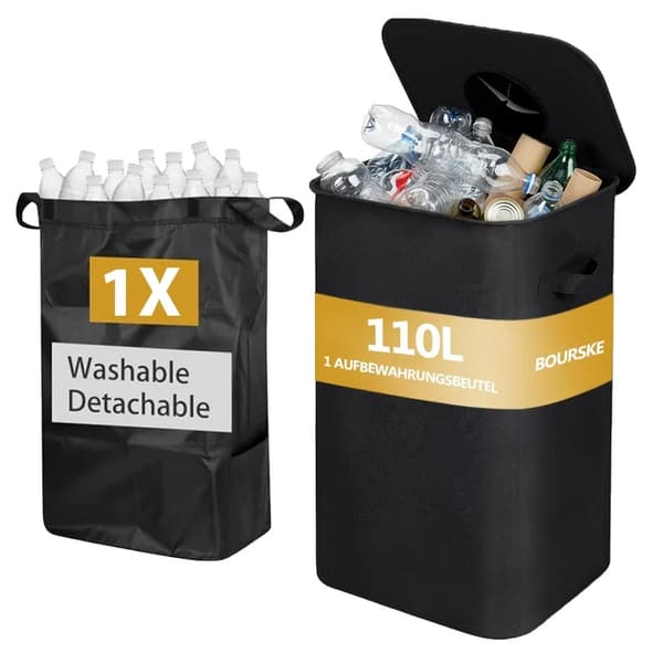 Depositionsflaskbehållare, Stort kapacitet, Luktkontroll,110L