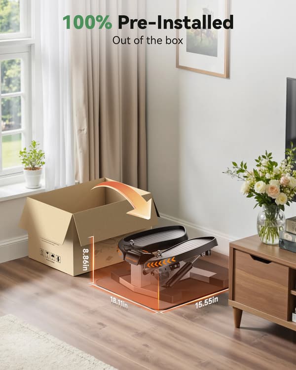Trapptränare, Helkroppsträning, Hög viktkapacitet, svart