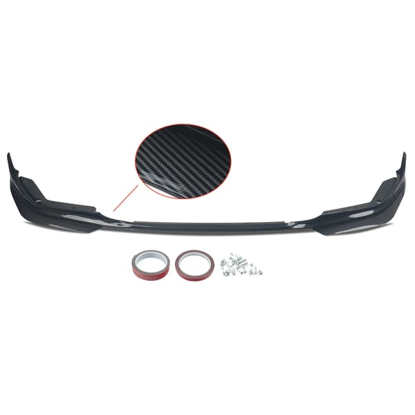 Front Bumper Splitter, Holdbar ABS Konstruktion, Nem Installation,Kulfiberlook