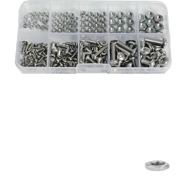 Hexmøtrik og Bolt Sæt, 320 Stykker, Rustfrit Stål Konstruktion,320Pcs