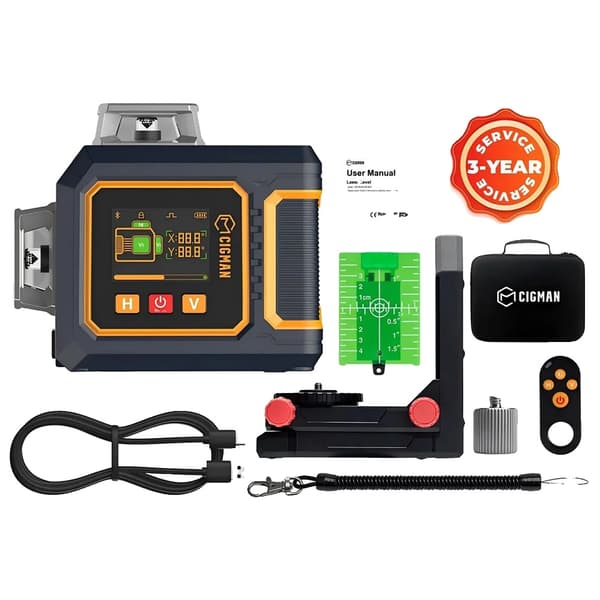 Laseritason, 3×360° Vihreä Säteily, LCD-näyttö,CM-S03