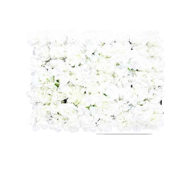 Konstgjorda Blomväggspaneler, Miljövänliga Material, Anpassningsbara Designer,VIT