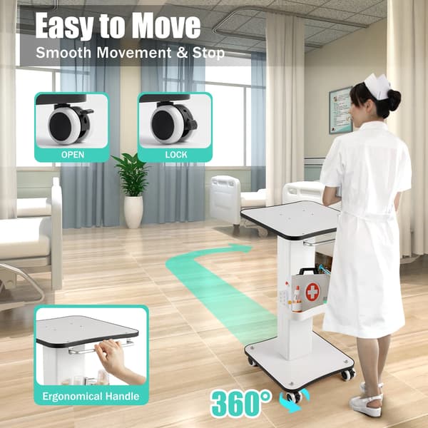 Salonvogn, Robust Konstruktion, Ergonomisk Design,Hvid