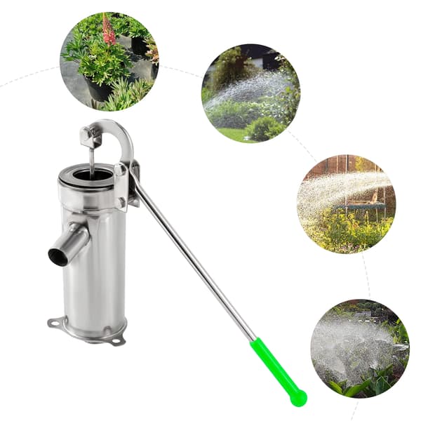 Sugepumpe, 202 Rustfrit Stål, Ergonomisk Håndtag,Sølv