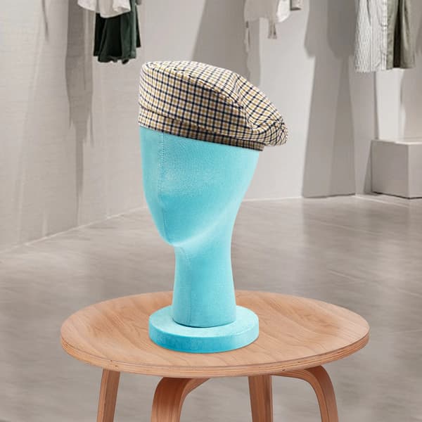 Mannequin Hoved, Installationsfri Design, Letvægts Konstruktion,Blå