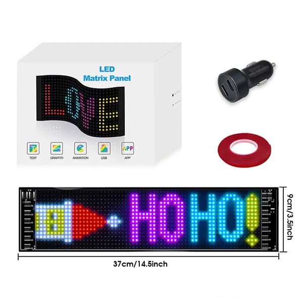 LED Pixel Lampa, Programmerbar Design, Smart APP Kontroll,37x9cm