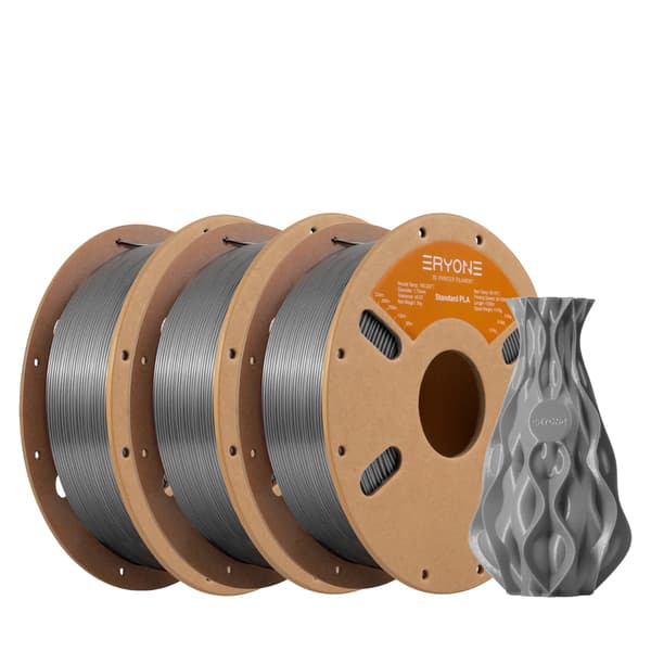 PLA Filament, 1,75 mm Diameter, Högkvalitativt 3D-utskriftsmaterial,Agatgrå-3kg