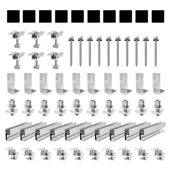 Solpanel Monteringsfästen Kit, Justerbart Stöd, Hållbar Aluminiumlegering,10pcs