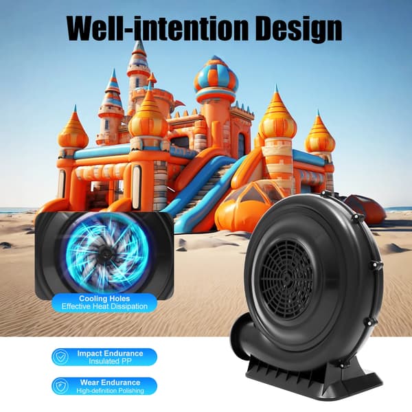 Inflatable Blower, 250W Effekt, 420 m³/h Luftflöde,svart