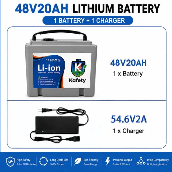 Litiumjonbatteripack, 48V, 20000mAh kapacitet,48V-grå-1laddare