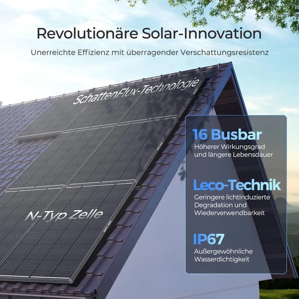 Solpanel, 120W, 33.69V, 25% Effektivitet, IP67, Lättviktsdesign