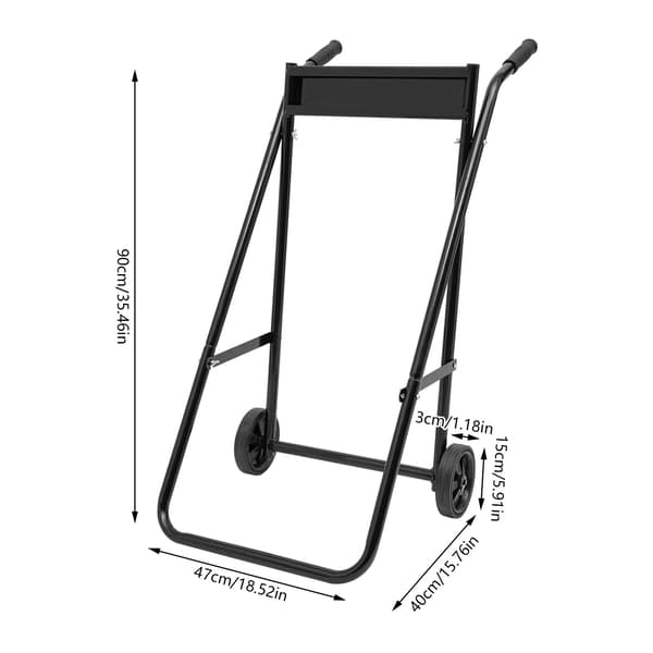 Udenbordsmotor Dolly, Heavy Duty, Sammenklappeligt Design,sort