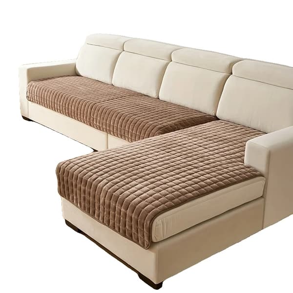 Sofaovertræk, Antiskrid Design, Nem Pleje,2pc-b, Brun