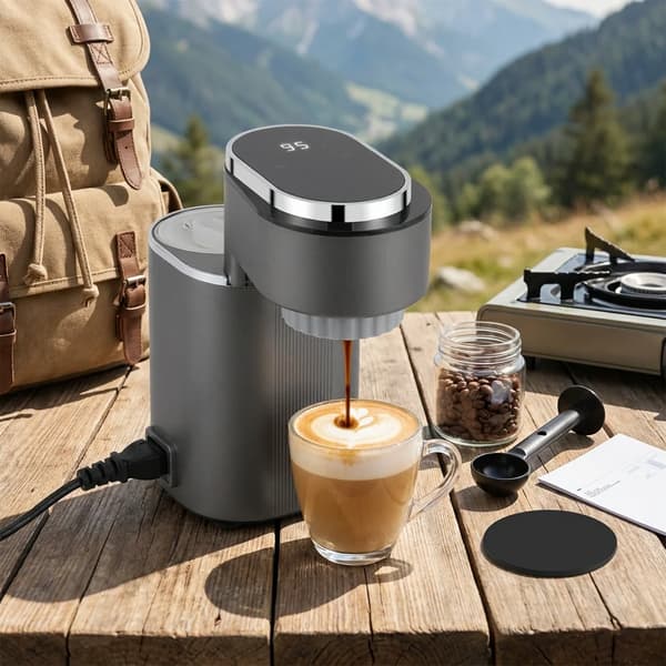 Espresso Kaffemaskine, Bærbar, Tilpasselig Brygning,Grå