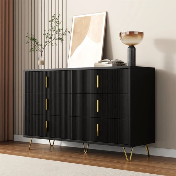 Sidobord, Modern Design, Gott om Förvaring, svart
