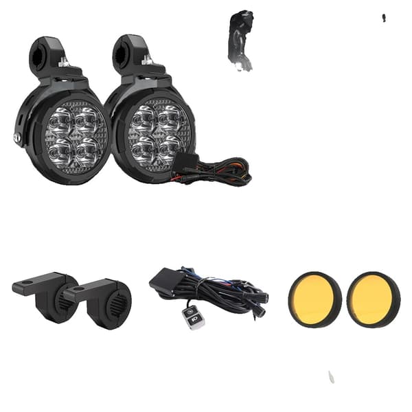 Motorcykel tågeforlygter, LED, strobe tilstande,D035 beslag kabel