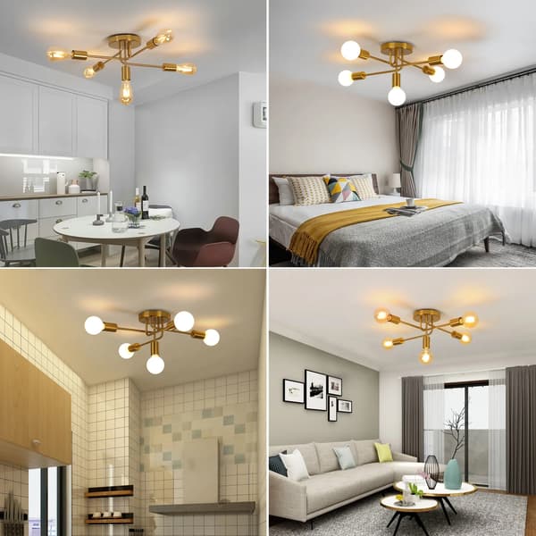 Loftkrone, Skandinavisk Moderne Design, Energi Effektiv,5 hoveder