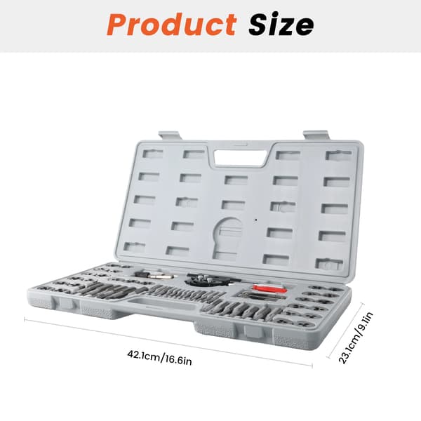 Tap & Die Set, Hållbar Stål, Precision Prestanda,60Pcs Set
