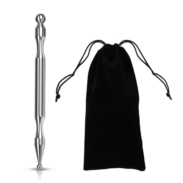 Akupunkturpen, Dobbelt Hoved Design, Rustfrit Stål Materiale,1 pen med taske