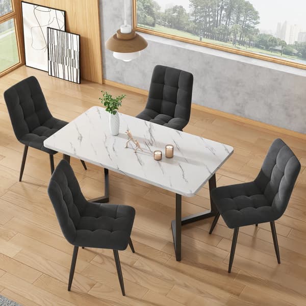 Spiseborde, Ergonomisk Design, Minimalistisk Moderne Stil,Grå fløjlstof