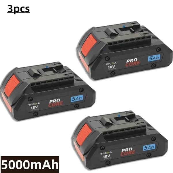 Batteribyte, 5000mAh kapacitet, kompatibel med ProCORE 18V-system,18V-a, 5.0Ah 3st