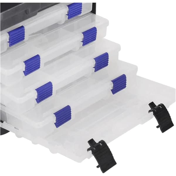 Fiskegrej Kasse, Bærbar, Multi-Compartment Organizer,sort