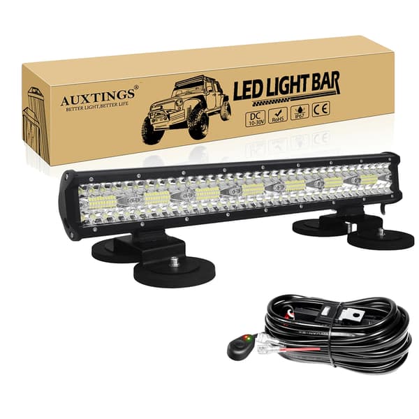 LED Lysbar, Kombineret Stråle, Vandtæt Design,8D 17in Wire Bracket