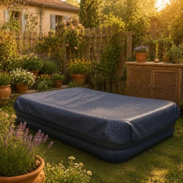 Solvarme Pool Cover, Vandretention, Varmebevaring,Sort