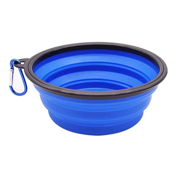 Bärbar Hundskål, Sammanfallande Design, Multifunktionell Användning,1000ML-c, Blå