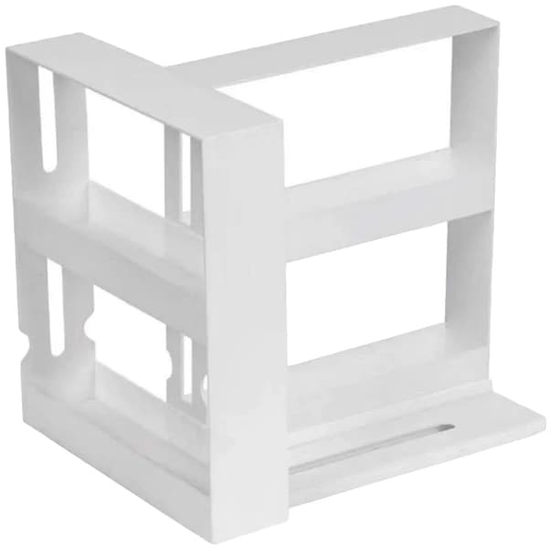 Kryddhylla, roterande design, platsbesparande organiserare,2-Tier-Vit