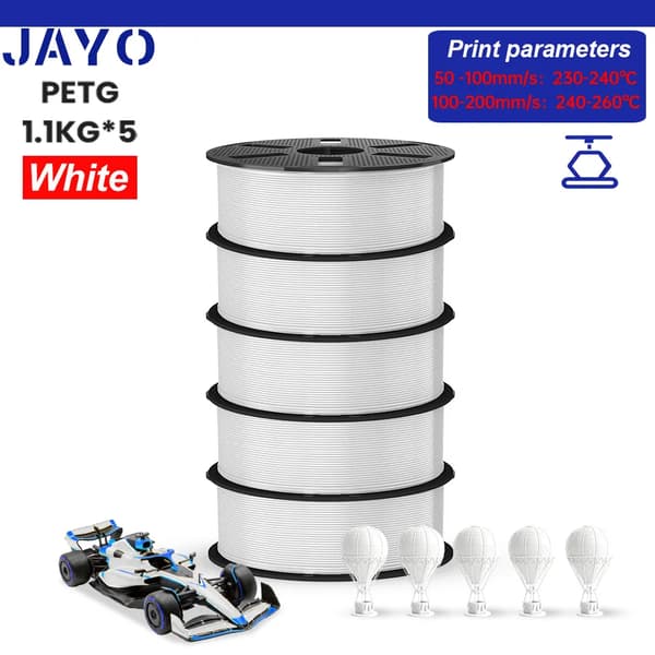 3D-skrivarfilament, hög slagmotstånd, jämn utskrift,PETG Vit