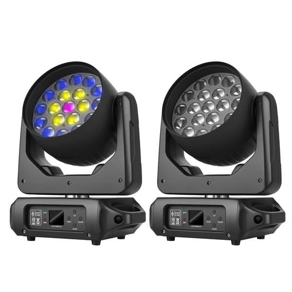 LED Moving Head Zoom Lys, 265 Watt, DMX Kontrol,2PCS