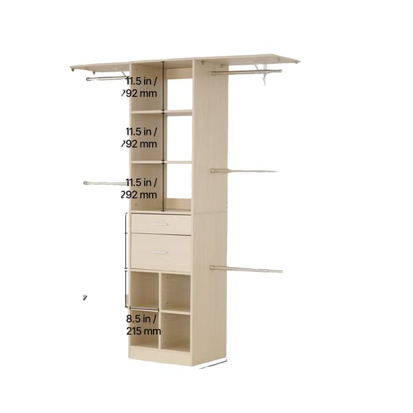 Opbevaringshylde, Holdbart Materiale, Tilpasseligt Design,60x73x15.8tommer