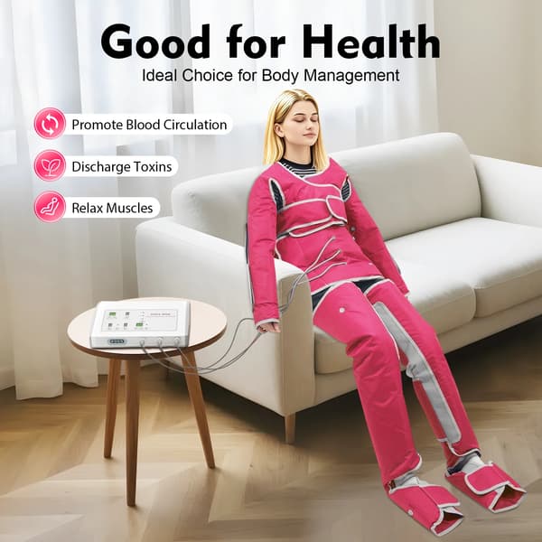 Massager, 400W Effekt, 7 Niveauer af Lufttryk,Pink