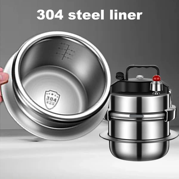 Tryckkokare, 304 rostfritt stål, kompakt design,1.6L