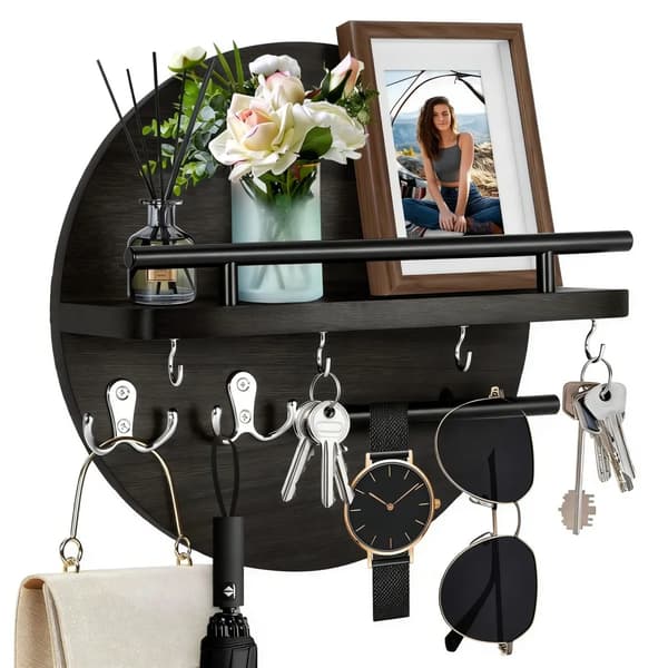 Nyckelhållare, Väggmonterad, Hållbar Trädesign, Beige, M